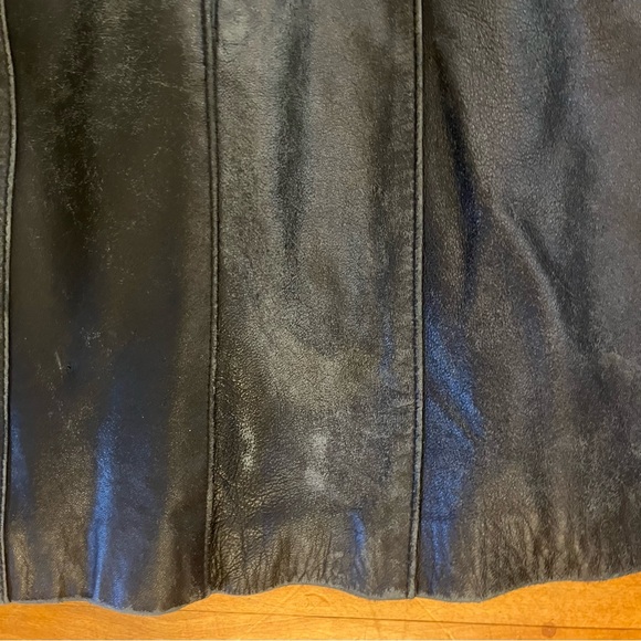 Vintage Collection ROSH by J. Sako A-Line Women's Black Leather Coat - Size XL. - Picture 5 of 11